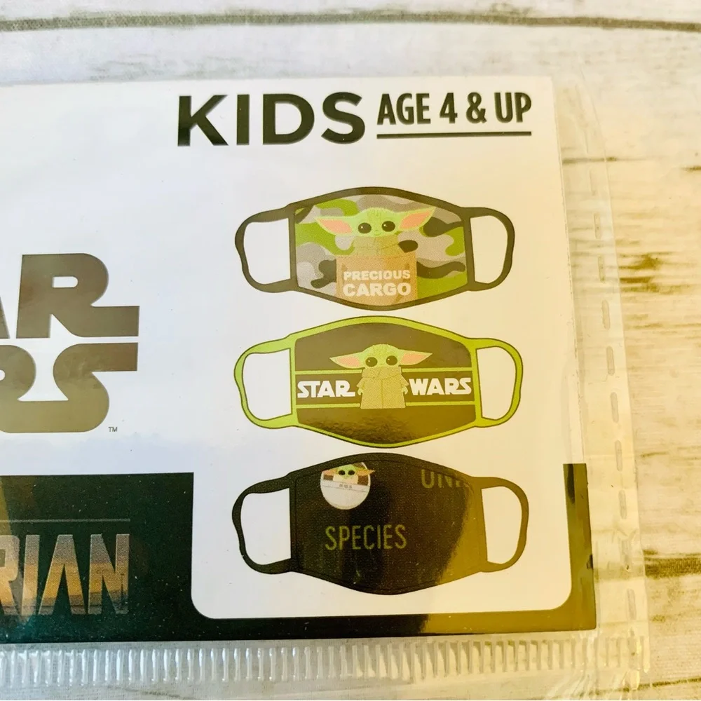 🔥3/$10 or 5/$15 SALE🔥 3 Star Wars The Mandalorian Kid’s Face Masks - Set…